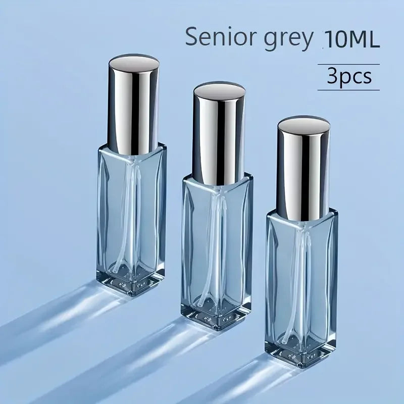 10ml High-Quality Perfume Spray Bottle | Refillable Glass Atomizer | 1 or 3 Pieces | Travel Cosmetic Sample Vials
