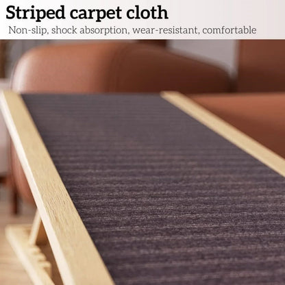 BRIEFNESS Multi-Purpose High Pet Ramp | Adjustable Folding Pet Ladder with Non-Slip Carpet | Car & Bed Auxiliary Steps