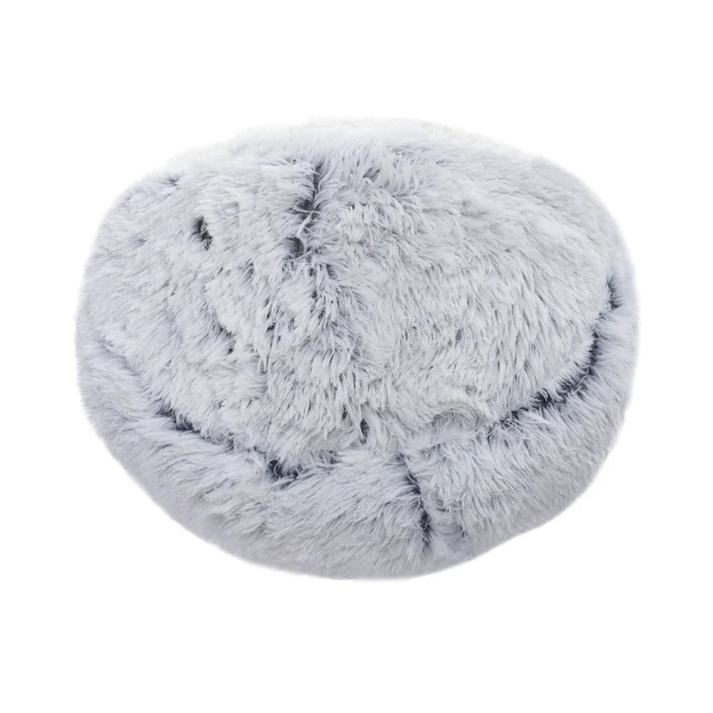 Tieker Plush Round Pet Bed | Soft Cat & Dog Mattress | Universal, All-Season Sleeping Bed for Small Pets