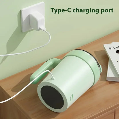 2025 New 380ML Automatic Magnetic Stirring Mug | Stainless Steel, Waterproof, USB Electric Mixing Coffee Mug with Straw & Lid