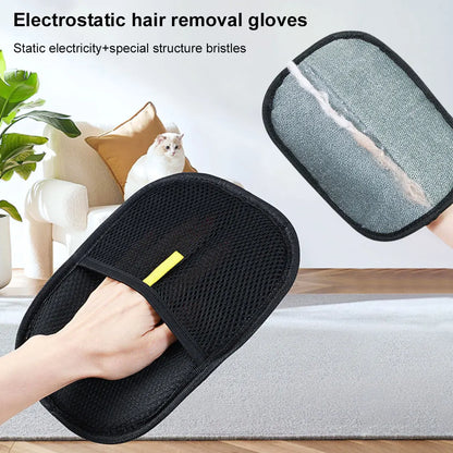 Pet Grooming Gloves | Deshedding Hair Remover for Dogs, Cats & Rabbits | Suitable for Long, Short & Curly Hair