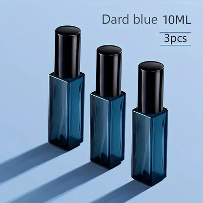 10ml High-Quality Perfume Spray Bottle | Refillable Glass Atomizer | 1 or 3 Pieces | Travel Cosmetic Sample Vials