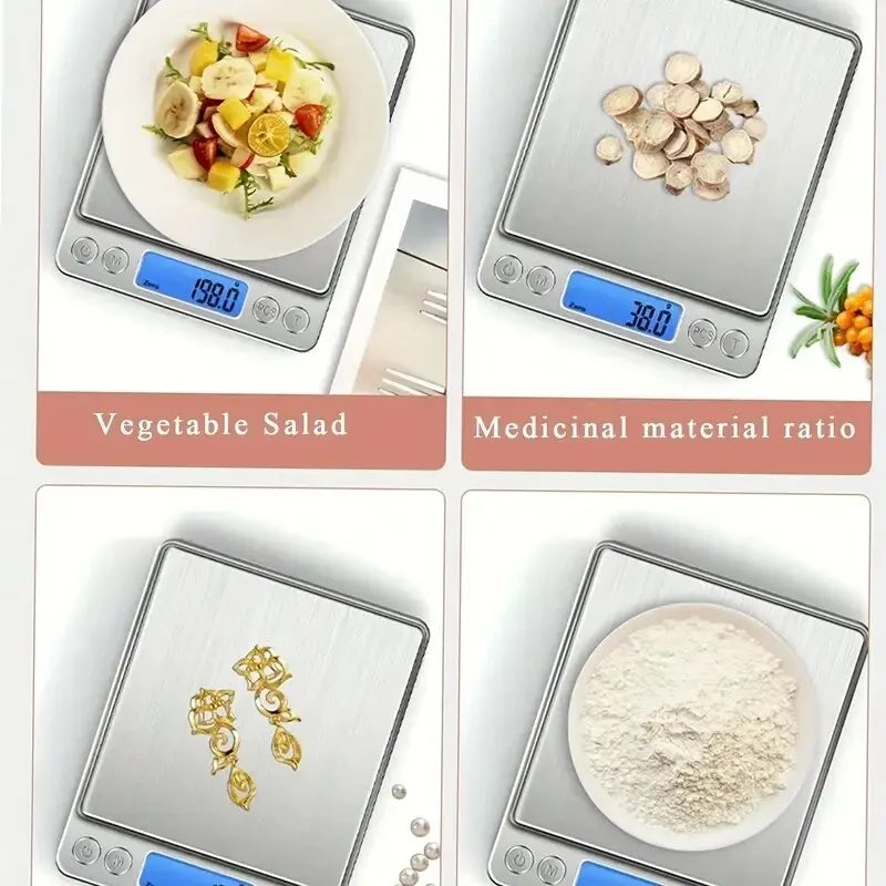 1pc High-Precision Digital Food Scale | Accurate Measurements in Grams and Ounces | Essential Kitchen Tool for Cooking & Baking