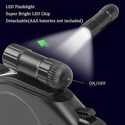 Heavy Duty Retractable Pet Leash | Durable Nylon, 8M Automatic Extending Lead | Supports Dogs up to 50KG